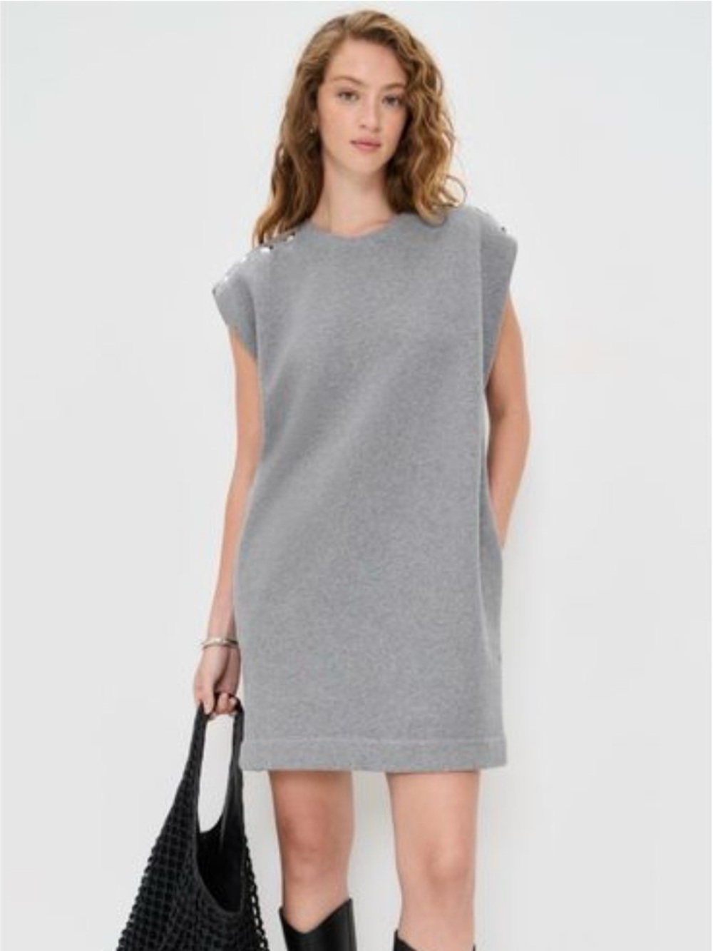 Clare V. Le Vest Grey Melange XS Dress (NWT)